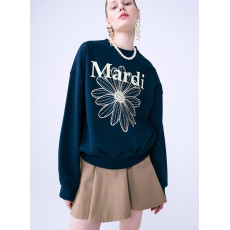 Mardi Mercredi Sweatshirt Flowermardi (Navy Cream) [韓國連線 W]