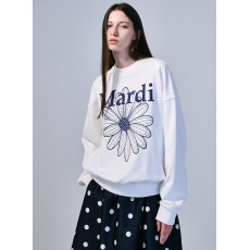 Mardi Mercredi Sweatshirt Flowermardi (White Navy) [韓國連線 W]