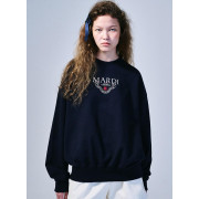 Mardi Mercredi Sweatshirt Alumni Classique Needlework (Navy Cream) [韓國連線 W]