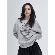 Mardi Mercredi Sweatshirt Alumni Emblem (Oatmeal Black) [韓國連線 W]