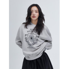 Mardi Mercredi Sweatshirt Alumni Emblem (Oatmeal Black) [韓國連線 W]