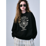 Mardi Mercredi Sweatshirt Alumni Emblem (Black Cream) [韓國連線 W]