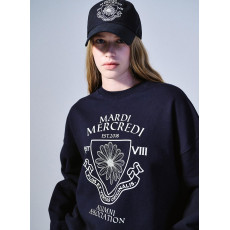 Mardi Mercredi Sweatshirt Alumni Emblem (Navy Ivory) [韓國連線 W]