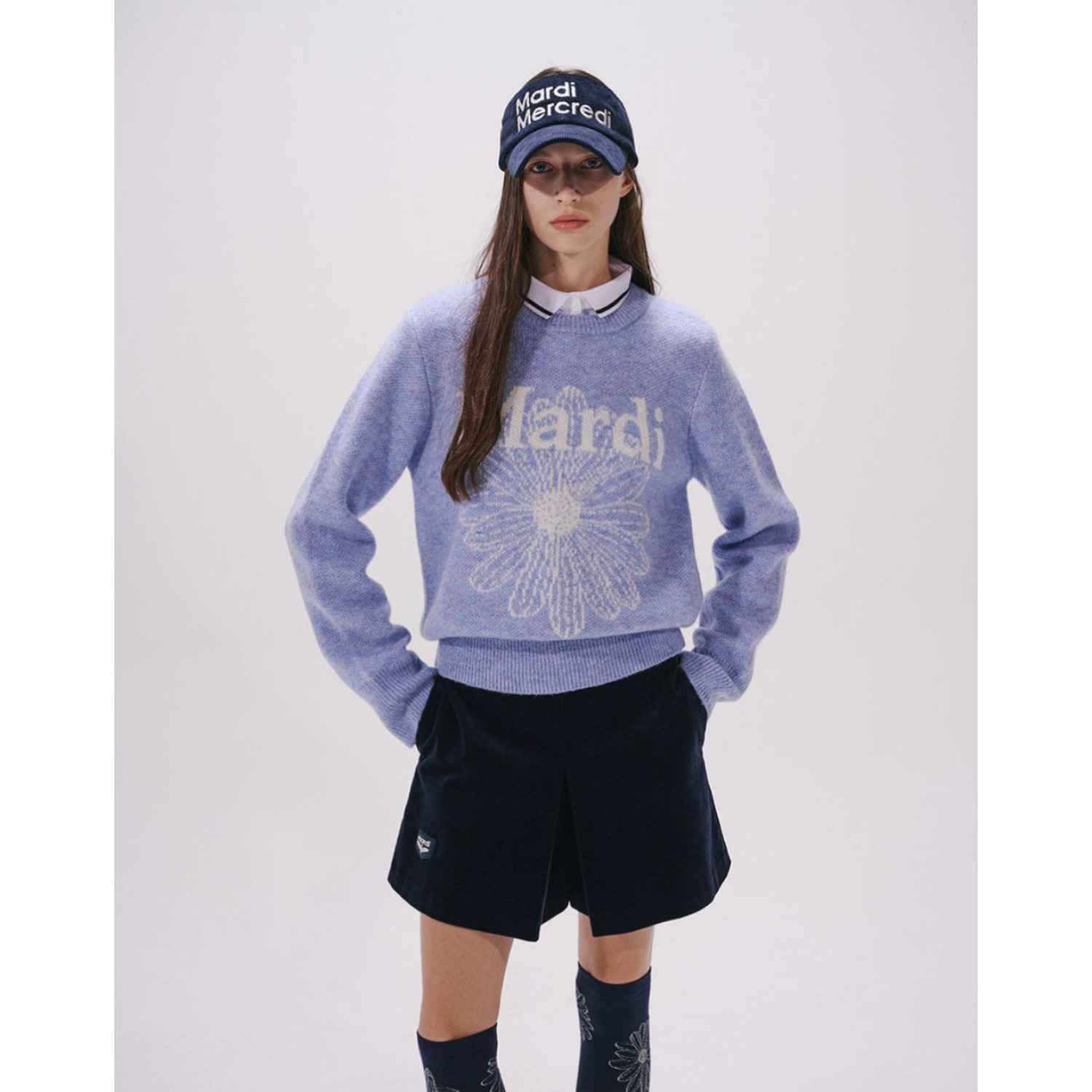 mardi mercredi mohair blended knit pullover (sky ivory) [韓國連線 w]