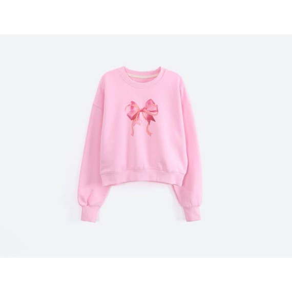 RonRon Double Ribbon Crop Sweatshirt [韓國連線W]