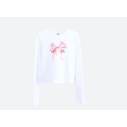 RonRon Double Ribbon Slim Crop Long Sleeve [韓國連線W]