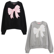 RonRon Big Ribbon Applique Sweatshirt [韓國連線W]