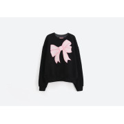 RonRon Big Ribbon Applique Sweatshirt [韓國連線W]