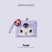 韓國直送 Joseph & Stacey X Sanrio聯乘 Lucky 皺褶針織手提袋