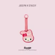 韓國直送 Joseph and Stacey 褶皺針織臉鑰匙圈 / My Melody 粉紅色