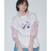 RonRon Double Ribbon Basic Fit T-Shirt [韓國連線W]