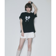 RonRon Double Ribbon Basic Fit T-Shirt [韓國連線W]