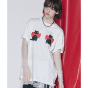 RonRon Ribbon Cats T-Shirt [韓國連線W]