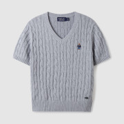 Who.A.U No.1 Steve V-neck Short Sleeve Sweater [韓國連線 D]‎