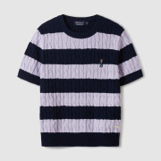 Who.A.U No.2 Steve Stripe Cable Sweater [韓國連線 D]‎