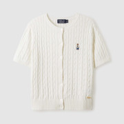 Who.A.U No.3 Steve Round Neck Short Sleeve Cardigan [韓國連線 D]‎