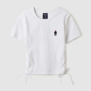 Who.A.U No.4 Steve Ribbed Shirring T-Shirt [韓國連線 D]‎