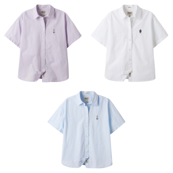 Who.A.U No.7 Steve Loose Fit Cotton Shirts [韓國連線 D]‎