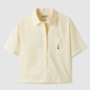 Who.A.U No.10 Steve Crop Short Sleeve Shirts [韓國連線 D]‎