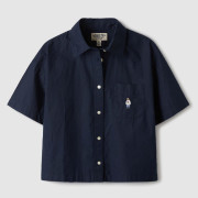 Who.A.U No.10 Steve Crop Short Sleeve Shirts [韓國連線 D]‎