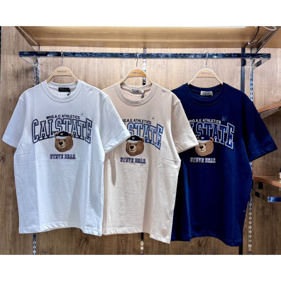 Who.A.U No.35 Steve Campus Patch T-Shirt [韓國連線 D]‎