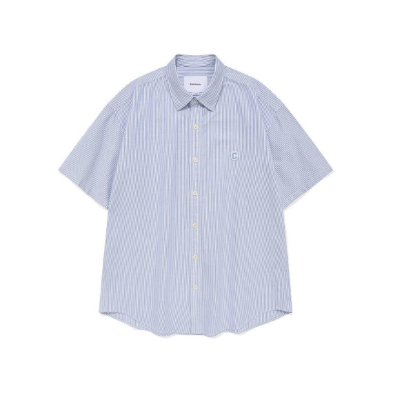 Covernat No.43 Oxford Striped Half Shirt[韓國連線 D]