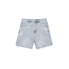 Covernat No.50 Woman Damage Denim Shorts Light Blue [韓國連線 D]