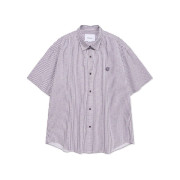 Covernat No.44 Drawing Stripe Half Shirt [韓國連線 D]