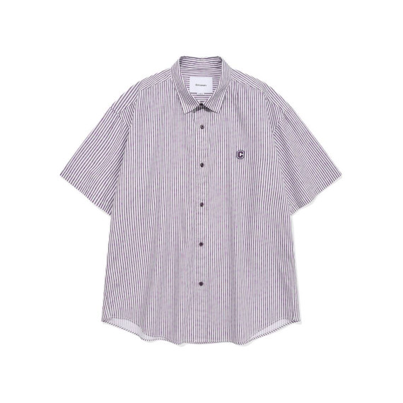 Covernat No.44 Drawing Stripe Half Shirt [韓國連線 D]