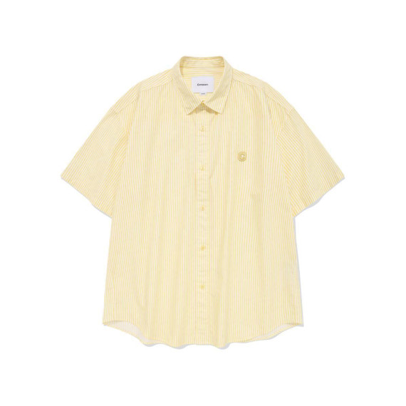 Covernat No.44 Drawing Stripe Half Shirt [韓國連線 D]