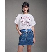 Mardi Mercredi T-Shirt SwingThe Tail Ddanji Flower Choker [韓國連線W]