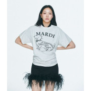 Mardi Mercredi T-Shirt SwingThe Tail Ddanji Flower Choker [韓國連線W]