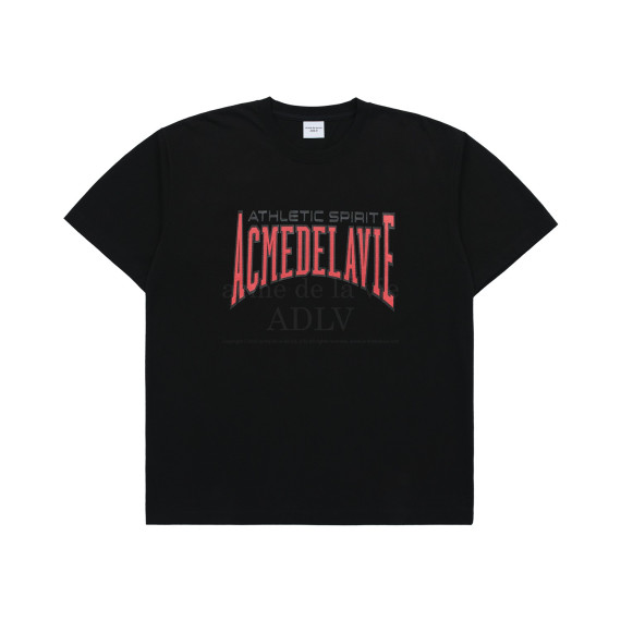 ADLV No.6 VARSITY LOGO EMBOSSING PRINTING SHORT SLEEVE T-SHIRT [韓國連線D]