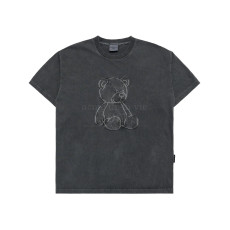 ADLV No.10 BEAR APPLIQUE PIGMENT WASHING SHORT SLEEVE T-SHIRT  [韓國連線D]