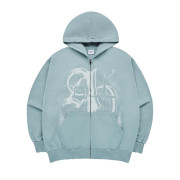 ADLV No.11 VINTAGE SYMBOL DESTROYED WASHING HOODIE ZIP UP   [韓國連線D]