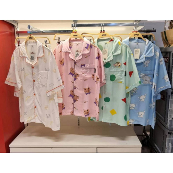 SPAO No.21 Crayongu Crayon Shinchan short-sleeved pajamas [韓國連線 D]