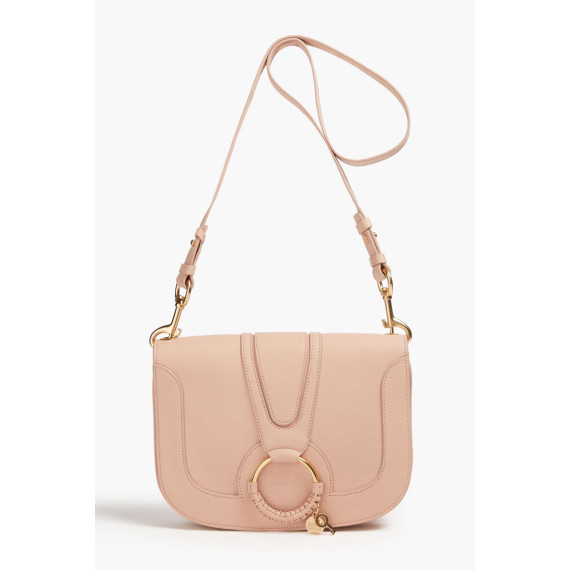 See by Chloe Ring Embellished Pebbled Leather Shoulder Bag