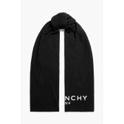 Givenchy 標誌貼花棉羊絨混紡圍巾