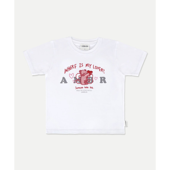 Ambler Finding Lover Cropped Short Sleeve T-Shirt [韓國連線 D]