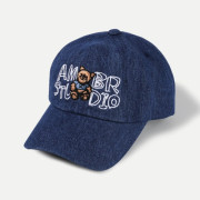 Ambler No.9 Smile bear-Denim embroidery ball cap [韓國連線D]