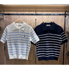 Who.A.U No.8 Steve Collar Cable Stripe Sweater [韓國連線 D]‎