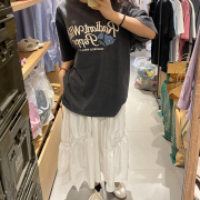 Who.A.U No.10 Flower Stone Washed T Shirt [韓國連線 D]‎