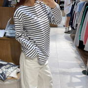 Marithe Francois Girbaud No.7 Border Stripe Long Sleeve [韓國連線 D]