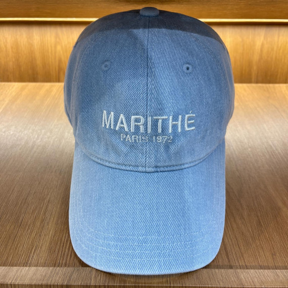 Marithe Francois Girbaud M7 DENIM WASHING LOGO BALL CAP [韓國連線 D]