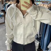 Marithe Francois Girbaud No.7 W Classic Logo Crop Hoodie Zip Up [韓國連線 D]