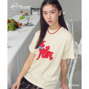 RonRon x Disney Crayon Lady and The Tramp Basic Fit Tee [韓國連線W]