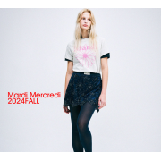 Mardi Mercredi Slim Tshirt Flowermardi [韓國連線W]