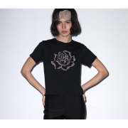 Mardi Mercredi Slim Tshirt Rose Patch [韓國連線W]