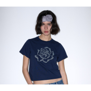 Mardi Mercredi Slim Tshirt Rose Patch [韓國連線W]