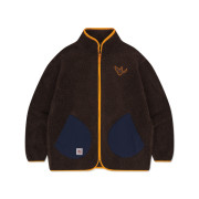 What it isn't Angel Woven Patch Fluffy Zip-up Jumper [韓國連線 D]